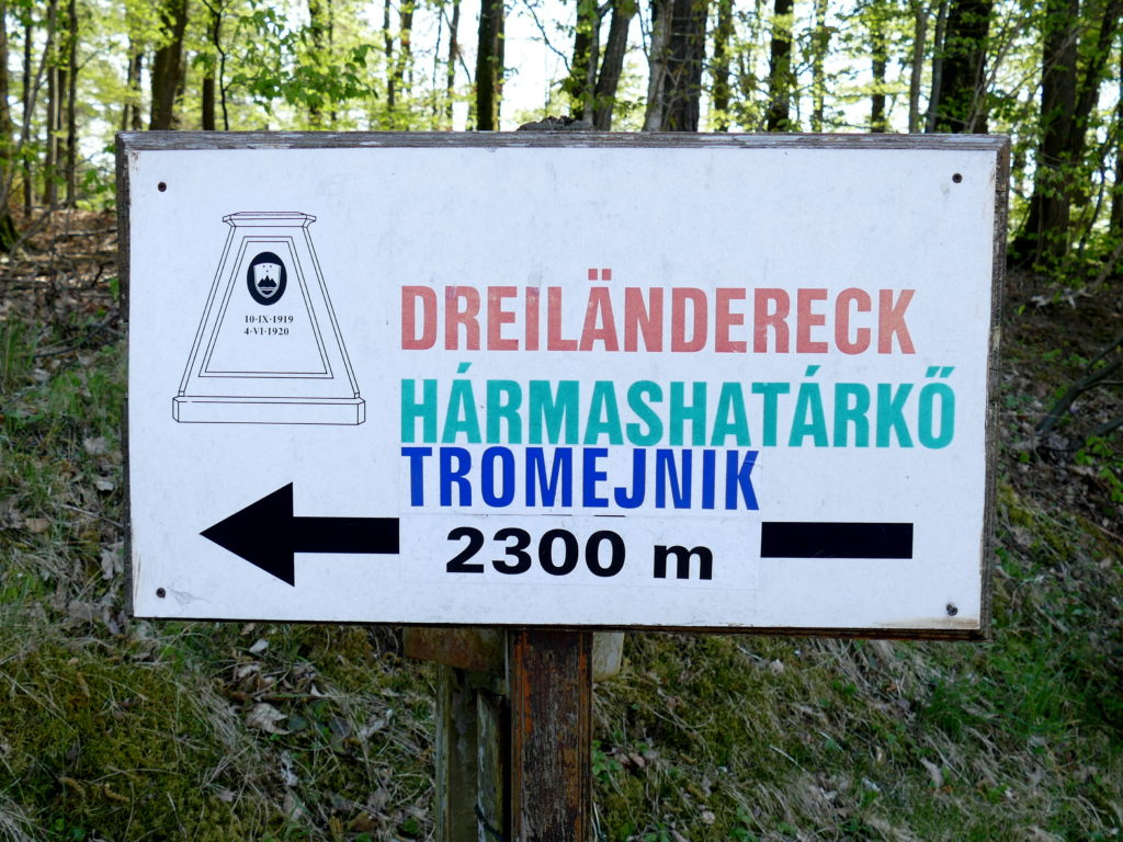 Slowenische Grenze Dreiländereck